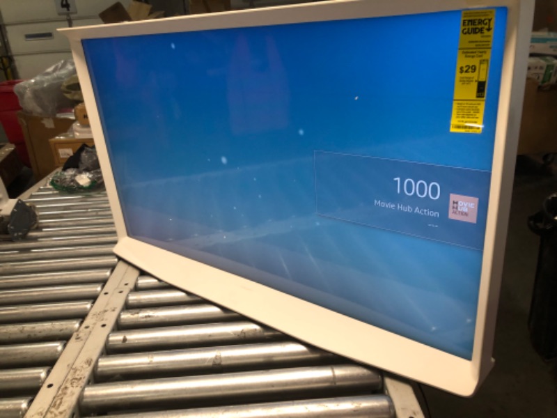Photo 1 of ***DAMAGED - SCRATCHED - SEE COMMENTS***
SAMSUNG 43-Inch Class QLED 4K The Serif LS01D Series Quantum HDR Smart TV with 360 L-Shape Design, Anti-Reflection Matte Display, Detachable Easel Stand, Alexa Built-in (QN43LS01D, 2024 Model)