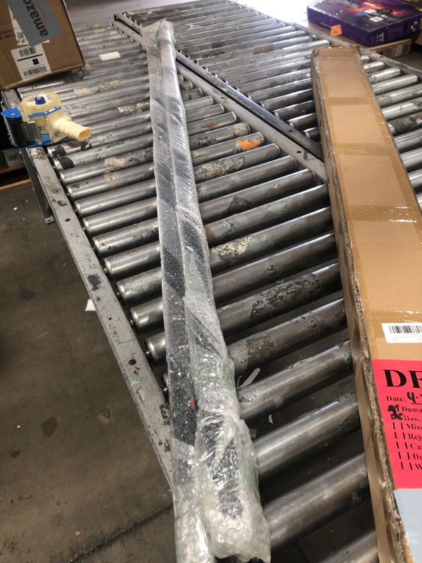 Photo 1 of 12FT Black Industrial Iron Hand Railing, Wall Support Handle for Indoor Stairs & Outdoor Decks, Non-Slip & Rust-Resistant