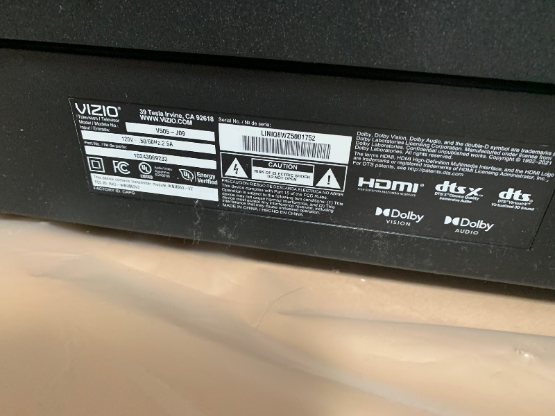 Photo 1 of PARTS ONLY***VIZIO 50-Inch V-Series 4K UHD LED Smart TV with Voice Remote, Dolby Vision, HDR10+, Alexa Compatibility, 2022 Model