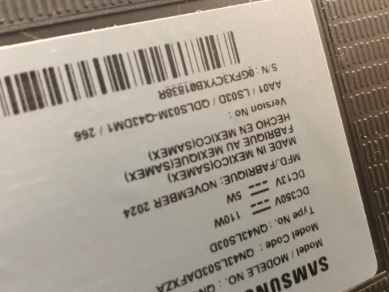 Photo 1 of SAMSUNG 43-Inch Class QLED 4K LS03D The Frame Series Quantum HDR Smart TV w/Dolby Atmos, Art Mode, Anti-Reflection, Customizable Frame, Slim Fit Wall Mount with Alexa Built-in (QN43LS03D, 2024 Model)