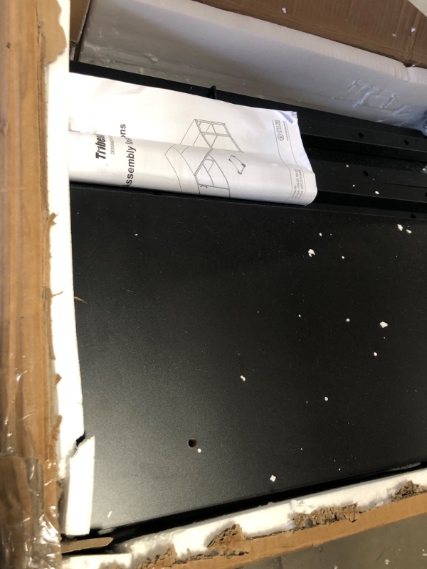 Photo 1 of (Used)(incomplete)(sold for parts)Tribesigns 71 inch Executive Desk, L Shaped Desk with Cabinet Storage, Executive Office Desk with Shelves, Business Furniture Set Workstation for Home Office, Black