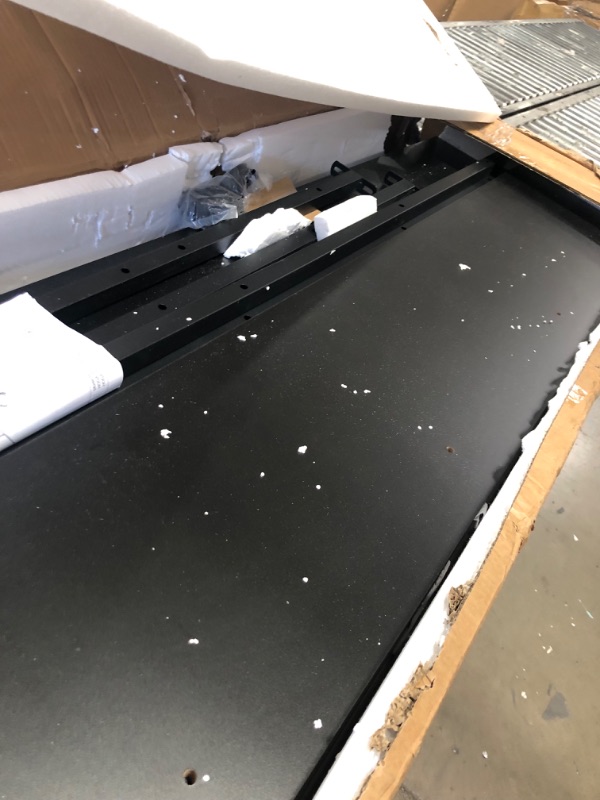 Photo 1 of (Used)(incomplete)(sold for parts)Tribesigns 71 inch Executive Desk, L Shaped Desk with Cabinet Storage, Executive Office Desk with Shelves, Business Furniture Set Workstation for Home Office, Black