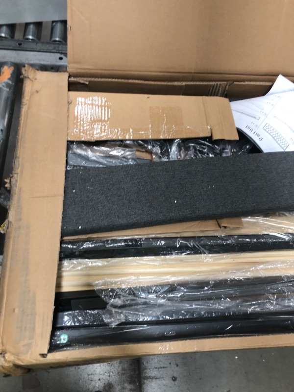 Photo 1 of ***PARTS ONLY***Feonase King Size Platform Bed Frame, Upholstered Bed with Button Tufted Headboard, Sturdy Wooden Slats & Heavy Duty Feet, No Box Spring Needed, Noise-Free, Easy Assembly, Dark Grey