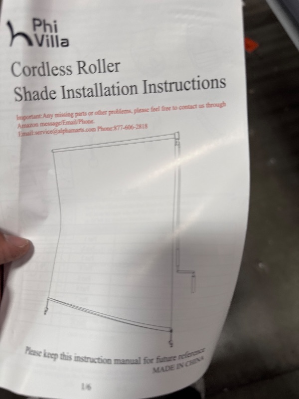 Photo 1 of CORDLESS ROLLER SHADE GREY 
