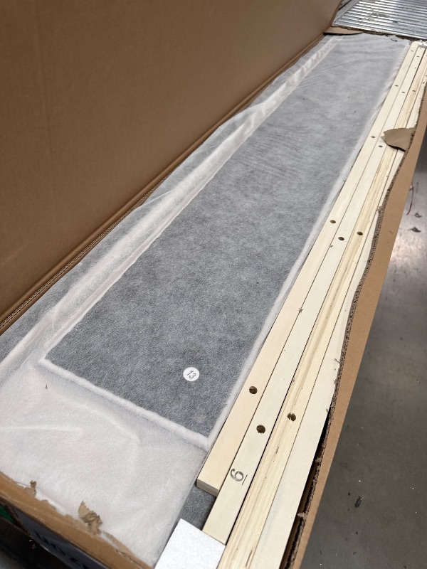 Photo 1 of *BOX 1 & 2 INCLUDED* Merax Modern Upholstered Platform Bed Frame with USB Ports & Trundle Bed, Floor Sofa Day Bed, No Box Spring Needed/Easy Assemble/Twin,White