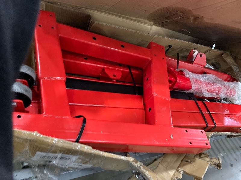 Photo 1 of ***FINAL SALE/MISSING PARTS/PARTS ONLY ITEM*** 2 Ton Engine Hoist, Folding Cherry Picker Engine Hoist with Lever and 6 Casters, Heavy Duty Hydraulic Shop Crane, Engine Crane Lifter for Garage Workshop, Red