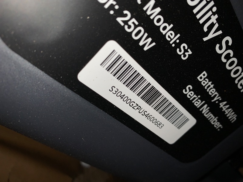 Photo 1 of ***USED - NO CHARGER - DOESN'T POWER ON - UNABLE TO TROUBLESHOOT - SEE PICTURES***
Paiseec S3 Foldable Mobility Scooter for Adults, Seniors - 25 Miles Range, 6 mph, Lightweight Mobility Scooter for Travel, Improved Safety, Large Wheels for Outdoor, LED He