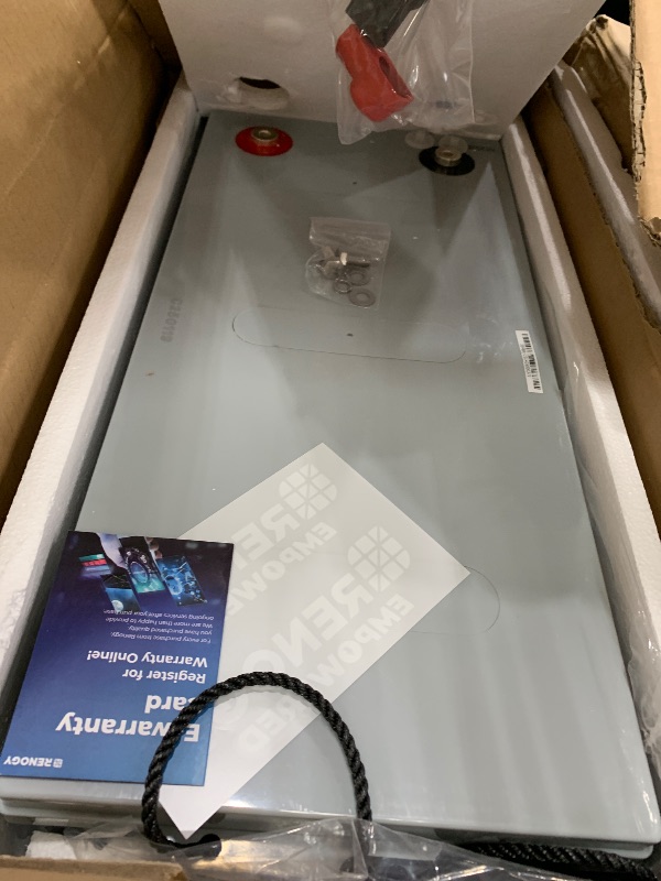 Photo 1 of Renogy Deep Cycle AGM Battery 12 Volt 200Ah, 3% Self-Discharge Rate, 2000A Max Discharge Current, Safe Charge Most Home Appliances for RV, Camping, Cabin, Marine and Off-Grid System, Maintenance-Free