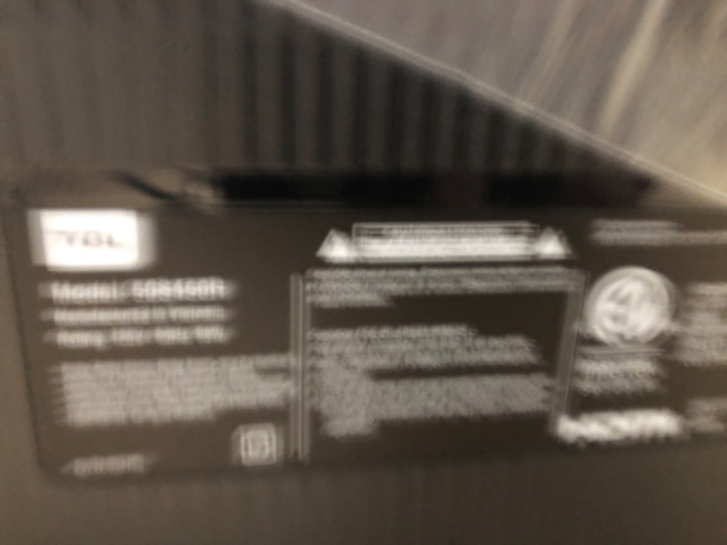 Photo 1 of **BROKEN SCREEN**TCL 50-Inch Class S4 4K LED Smart TV with Roku TV (50S450R, 2023 - Model), Dolby Vision, HDR, Dolby Atmos, Works with Alexa, Google Assistant and Apple HomeKit Compatibility, Streaming UHD Television
