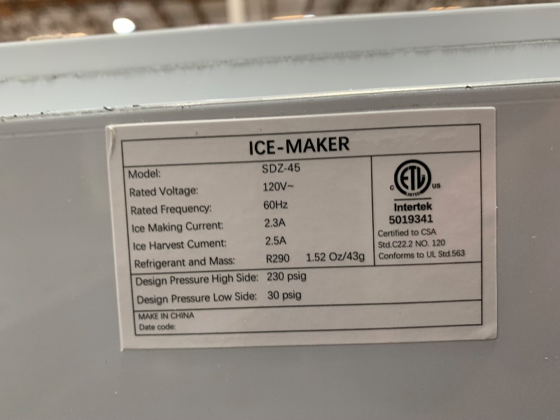 Photo 1 of 130LBS/Day High-Output Commercial Ice Maker with 35LBS Bin - Stainless Steel Undercounter/Freestanding Ice Machine for Home Bar & Outdoor - Auto Operation - Includes Scoop & Hose