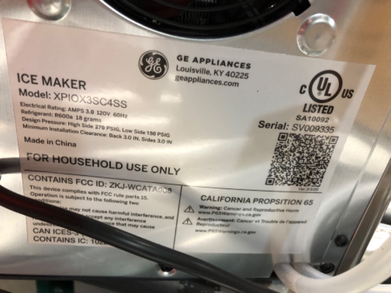 Photo 1 of ***PARTS ONLY - MAJOR DAMAGE - SEE COMMENTS***
 GE Profile Opal 2.0 XL with 1 Gallon Tank