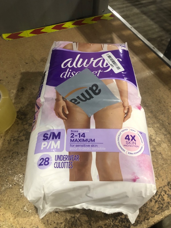 Photo 2 of Always Discreet Sensitive, Incontinence & Postpartum Underwear for Women, Maximum Plus Protection, Small/Medium, 28 Count