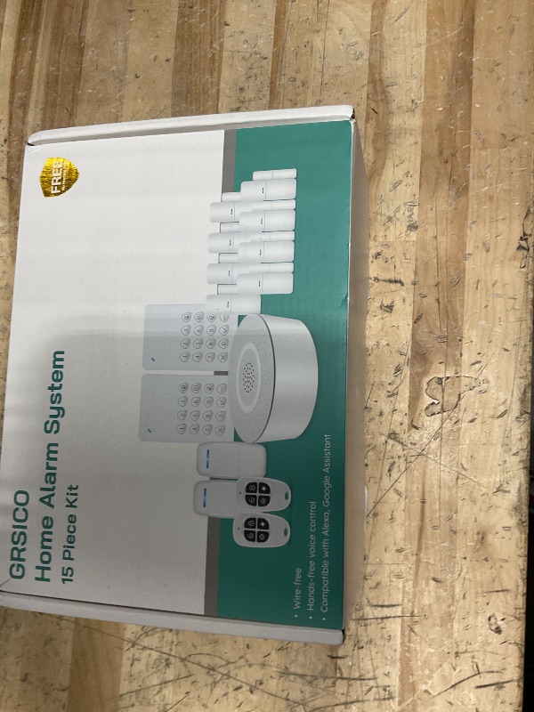 Photo 1 of GRSICO Wireless Home Alarm System 15-Piece Kit, WiFi Alarm System for Home Security with Phone APP Alert (Alarm Siren, Keypad, Remote, Motion, and Door Sensors) for Home, Apartment, Work with Alexa