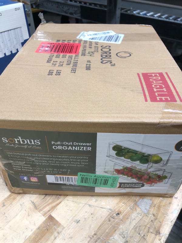 Photo 1 of Sorbus Small Wide Stackable Storage Drawers – 2-Pack Plastic Drawers for Closet Organizers and Storage, Stackable Storage Bins for Organization, Plastic Storage Drawers for Clothes, Pantry, Bathroom