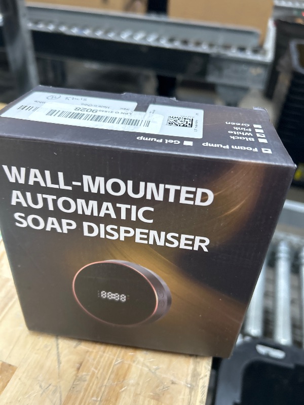 Photo 1 of Automatic Soap Dispenser Foam Bathroom: Wall Mount Rechargeable Touchless Adjustable Auto Smart Electric Plastic White Foaming Soap Dispenser with Clock - Kitchen - Hand Dish Lotion Couple Kids
