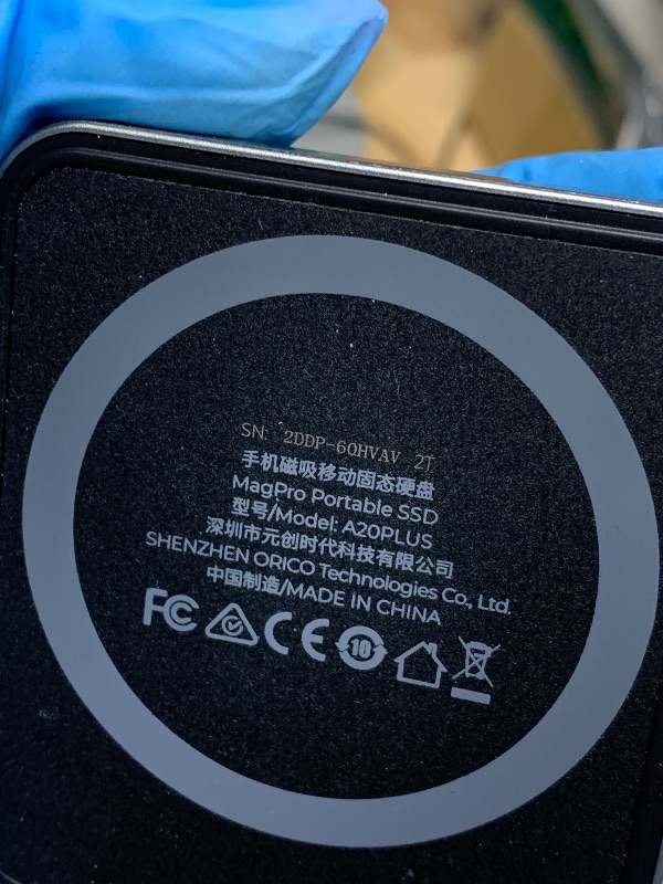 Photo 1 of ORICO 2 TB Magnetic External SSD, 4K ProRes HDR Record and Store, 2000MB/s Stable Transmission and Storage, Portable Solid State Drive, Compatible with Smartphone, Tablet, Computer - A20PLUS