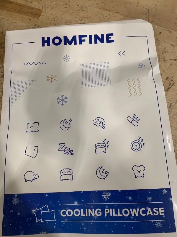 Photo 1 of (ONLY 1)
HOMFINE Cooling Pillowcases Queen Size - Double Side Q-Max 0.439 Cooling Fiber for Pillow Protector, Breathable Cold Pillow Cover for Hot Sleeper Night Sweat, Zipper, 1 Pack (20"x30", Light Blue)