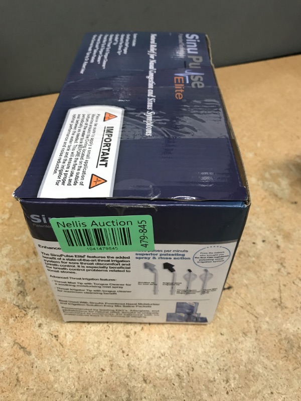 Photo 1 of SinuPulse Elite Advanced Nasal Irrigation System, Pulsating Nasal Congestion Relief & Sinus Rinse Machine, More Effective Than Neti Pot, Nose Spray or Nasal Wash Bottle, with 30 SinuAir Packets