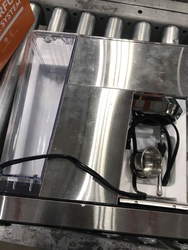 Photo 1 of ** PARTS ONLY ** LERTIN Espresso Machine, 20Bar Compact Stainless Espresso Maker, With Milk Frother Steam Wand, 57.5OZ Removable Water Tank