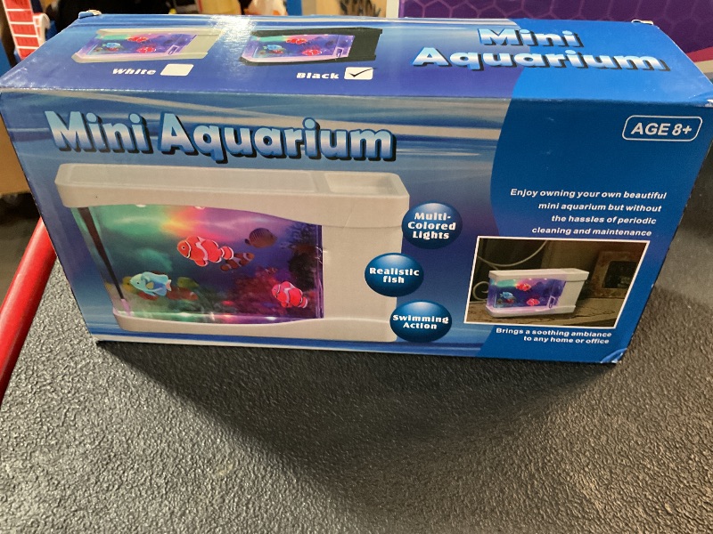 Photo 1 of Lightahead® Artificial Mini Aquarium A Sensory Multi Colored LED Swimming Fish Tank with Bubbles