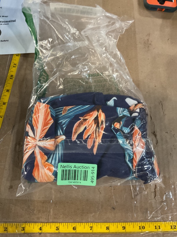Photo 1 of ***DAMAGED HAS BURNS ON ONE SIDEMITILLY Women's Halter Neck Boho Floral Print Loose Casual Sleeveless Short Dress Medium Navy Blue