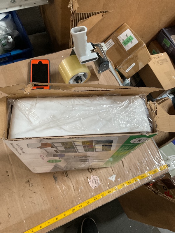 Photo 1 of Mind Reader Bag, Tea Station Organizer Countertop Storage, Kitchen, Plastic, 10.25"L x 3.25"W x 13.75"H, White