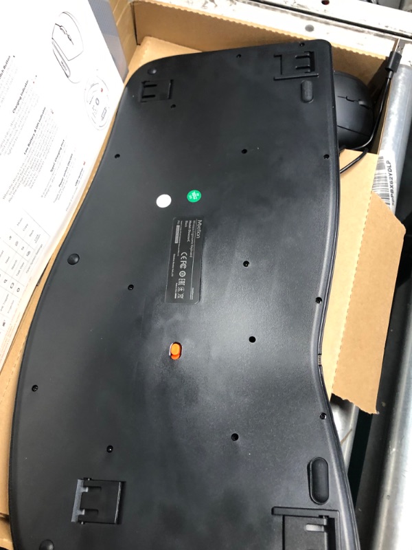 Photo 1 of MEETION Ergonomic Wireless Keyboard and Mouse, Ergo Keyboard with Vertical Mouse, Split Arch Keyboard with Cushioned Wrist Palm Rest, Natural Typing Rechargeable Full Size, Windows/Mac/Computer/Laptop