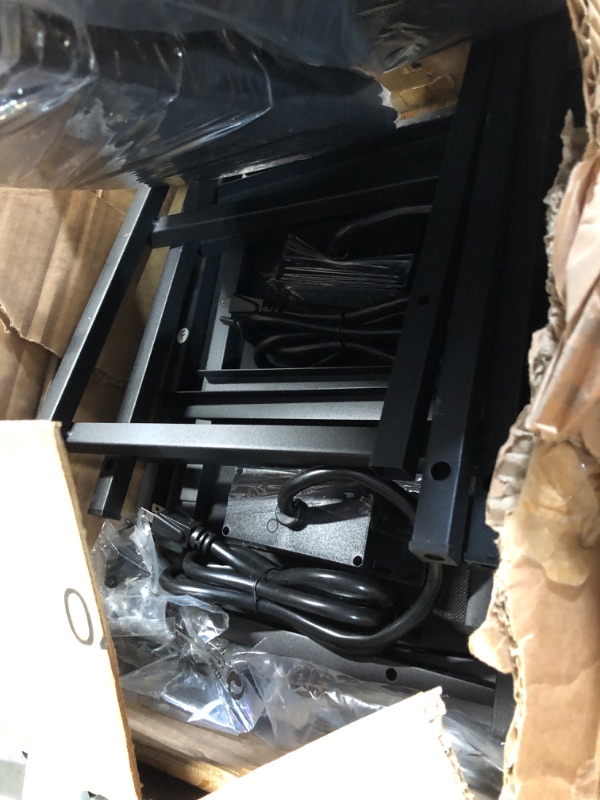 Photo 1 of ***(USED/ UNKNOWN IF MISSING PARTS)***
TUTOTAK End Table with Charging Station, Side Table with 2 USB Ports and Outlets, Nightstand with Cloth Drawer, Set of 2, Couch Table, Brown TB01BB052