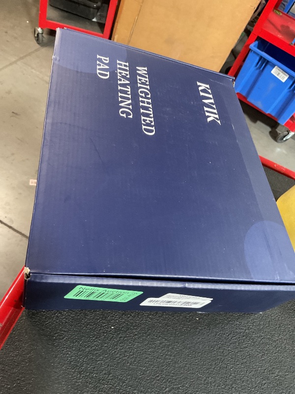 Photo 1 of Kivik Weighted Heating Pad Extra Large 24"x29", Heated Weighted Blanket 7 lbs for Adult, Flannel Electric Heating Lap Pad for Back Pain Relief, Fast-Heating & 6 Heat Settings, Grey