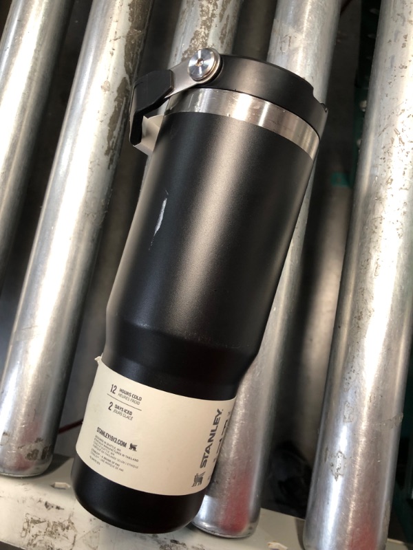 Photo 1 of ***USED - DIRTY - SEE PICTURES***
Stanley IceFlow Stainless Steel Tumbler - Vacuum Insulated Water Bottle for Home, Office or Car Reusable Cup with Straw Leak Resistant Flip Cold for 12 Hours or Iced for 2 Days, Black 2.0, 30oz