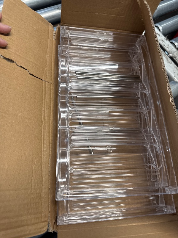 Photo 1 of ***(PARTS ONLY/ NON REFUNDABLE/ NO RETURNS OR REFUNDS)***
Yieach 4 PCS Stackable Water Bottle Organizer for Cabinet,4.7" W X5.3"H Great for Stanley Yeti Bottle and Other Tumbler Organizer for Kitchen Cabinets,Clear Stackable Water Bottle Holder and Wine R