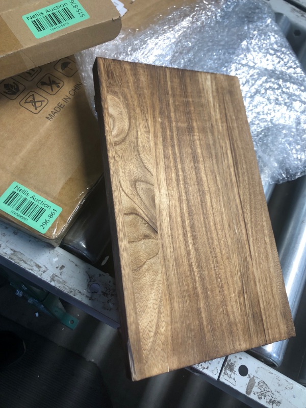 Photo 1 of **DAMAGED, CHIPPED  EDGE**
Wood Riser Tray Soap, Stand Soap Tray for Kitchen Sink, Wood Pedestal for Kitchen Counter Sink Stand Decorative Rustic Bathroom Dishes Plant Bottles Candles Display(12 x 7 Inch,Brown)