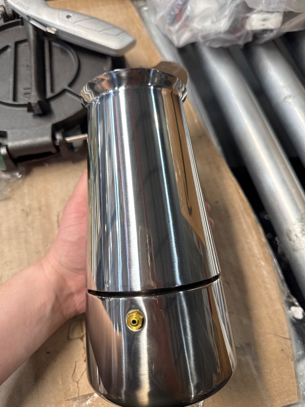 Photo 1 of ***Minor Damage***
VONATES Stovetop Espresso Maker, 9 cup Moka Pot, Italian Coffee Maker Percolator, Stainless Steel Espresso Pots, 450ml/15oz(Espresso Cup=50ml) Coffee Pot Cafe Maker for Induction Cookers, Hobs