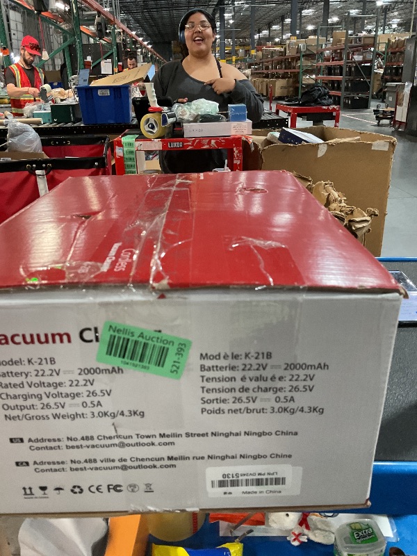 Photo 1 of ***(NO RETURNS OR REFUNDS/ FOR PARTS ONLY/ NON FUNCTIONAL)***
Cordless Vacuum Cleaner Rechargeable with 2200mAh Detachable Battery, Powerful Vacuums with 2 Adjustable Modes, Lightweight Portable Stick Vacuum for Home (Vermilion Red)