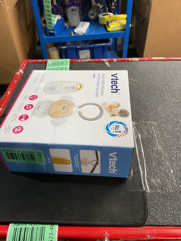 Photo 1 of VTech DM1411 Audio Baby Monitor & Portable Soother Dual-Unit Rechargeable Battery, Long Range, Soft-Glow Night Light, Soothing Sounds & Lullabies, Digital Wireless Transmission, Sound Indicator