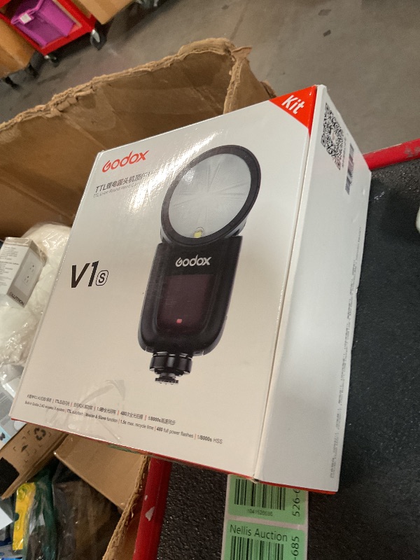 Photo 1 of GODOX V1 V1-S Round Head Camera Flash for Sony, 2.4G TTL Flash HSS 1/8000s Speedlite, Rechargeable Li-ion Battery, 480 Full Power Shots, LED Modeling Lamp, External Flash Compatible for Sony Camera