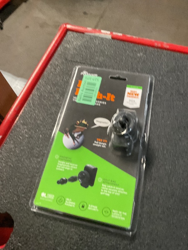 Photo 1 of Frogger Golf Bag Latch-It Accessory Attachment System for Golf Bags – Magnetic Clip to Easily Attach Golf Towels, Brushes, Rangefinders and More