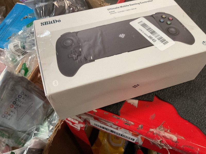 Photo 1 of **NONREFUNDABLE, LEFT JOYSTICK DAMAGED**8Bitdo Ultimate Mobile Gaming Controller for Android devices, Bluetooth Mobile Game Controller with Hall Effect Joysticks and Hall Triggers (Black)