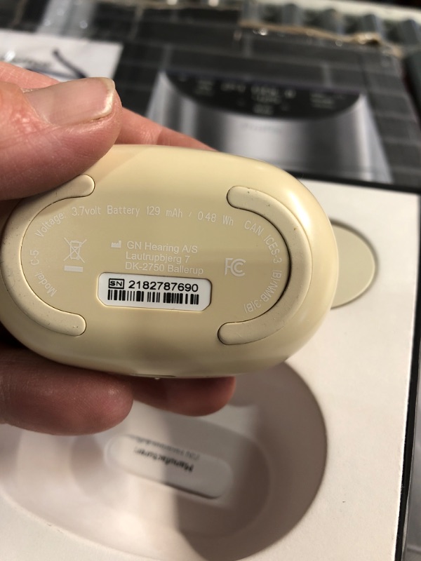 Photo 1 of Jabra Enhance Plus Self-Fitting OTC Rechargeable Hearing Aids for Advanced Hearing Enhancement, Music and Calls – (Incompatible with Android) 4 Mics and Powerful Speakers, Made for iPhone – Gold Beige