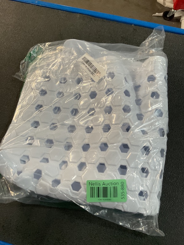 Photo 1 of (BAGGED) GORILLA GRIP Square Shower Stall Mat, Small Bathtub Floor Mats for Stand Up Showers with Suction Cups and Drainage Holes, Machine Wash, Soft on Feet, Bathroom Accessories 21x21 Inch, White