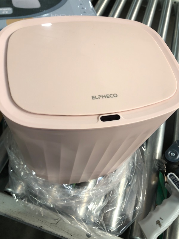 Photo 1 of ***(MINOR DAMAGE/ SEE NOTES)***
ELPHECO 3.5 Gallon Waterproof Motion Sensor Bedroom Trash Can with Lid, Automatic Garbage Bin for Bathroom Living Room Office, Pink