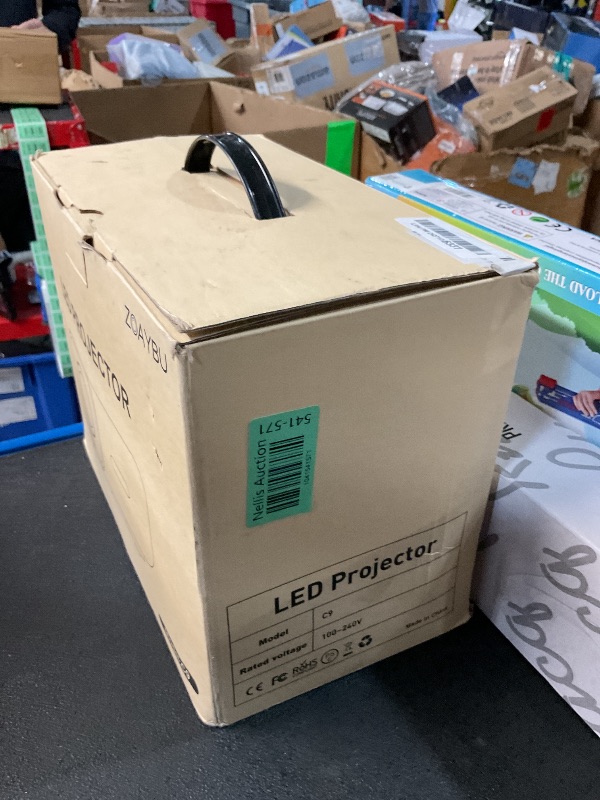 Photo 1 of ZOAYBU Portable Projector with Screen, Native 1080P Electric Focus Phone Projector for Home, Room Projector Compatible with HDMI/USB/PC/TV Stick/Game Console/Phone, Auto Focus & Keystone, Grey