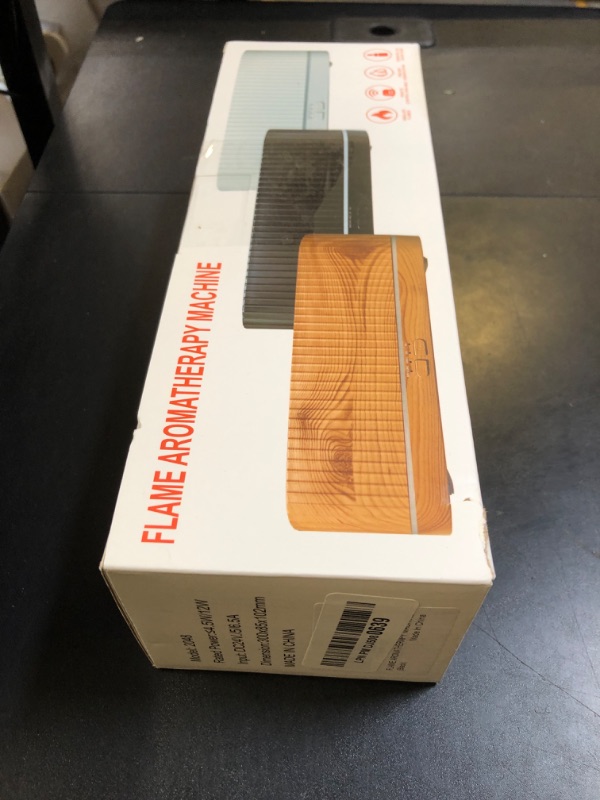 Photo 1 of Essential Oil Diffuser?Colorful Flame Fire Diffuser Humidifier?Scent Aroma Diffuser, 7 Colors Changing Oil Diffuser for Home,Office(Remote Control?Timeable, Waterless Auto off-260ml) (Black)