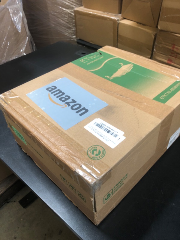 Photo 1 of ETHU Keyboard Tray Under Desk, Ergonomic Corner Keyboard Tray with 180° Adjustable C Clamp for L Shape Desk 26.77" X 12.2" Easy to Install, Computer Keyboard Stand for Home and Office (White)