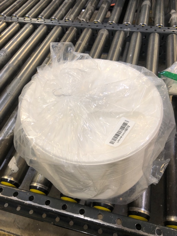 Photo 1 of JOLLY CHEF Compostable ? Compartment Paper Plates ?? ???? [??? ????] Heavy Duty Divided Disposable Eco-Friendly Bagasse Biodegradable Containers White Round Trays for Party Dinner Lunch