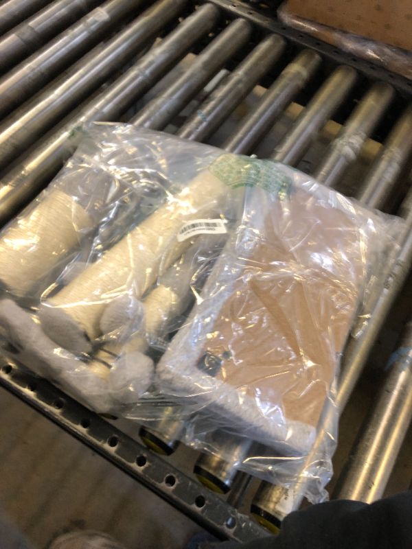 Photo 1 of Dimaka Tall Cat Scratching Post, Double Lower Posts Extra Stable Cat Post Tree Scratcher with Sisal Rope and Teasing Balls, 4 Balls Total Large Base (Grey 26"