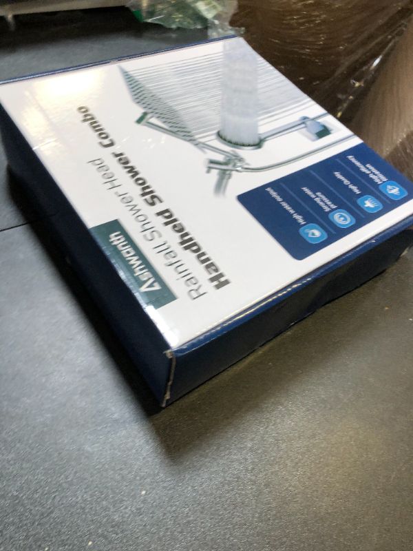 Photo 1 of Shower Head,10 Inch High Pressure Rain Shower Head with Handheld Spray Combo, Adjustable Dual Rainfall Shower Head - Showerhead Comb Set with Extension Arm - 60 Inch Long Shower Hose (Sliver)