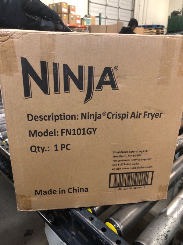 Photo 1 of Ninja Crispi Air Fryer, Microwave, Freezer & Dishwasher Safe, Non Toxic Glass Portable Cooking System, 4 QT & 6 Cup Glass Containers with Storage Lids, Easy Meals, Air Fry, Bake, & More Grey, FN101GY