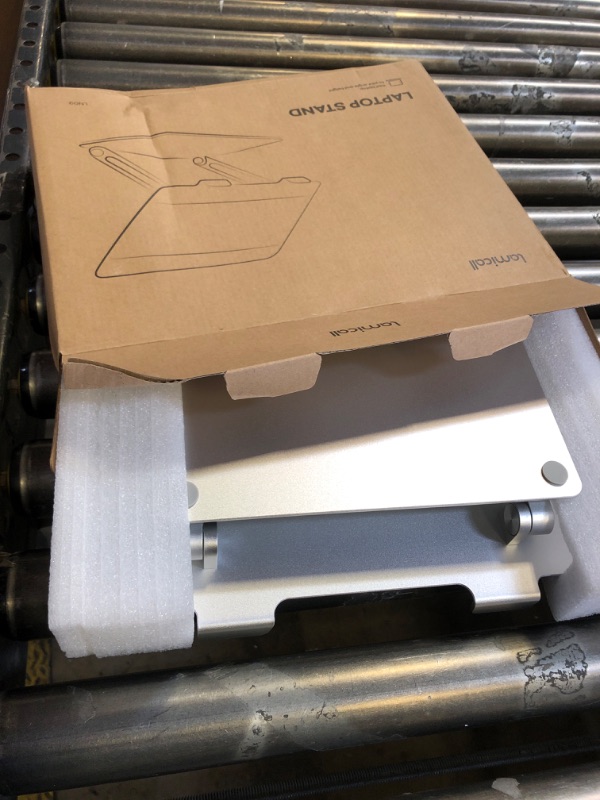 Photo 1 of Lamicall Adjustable Laptop Stand, Portable Laptop Riser, Aluminum Laptop Stand for Desk Foldable, Ergonomic Computer Notebook Stand Holder for MacBook Air Pro, Dell XPS, HP (10-17.3'') - Silver