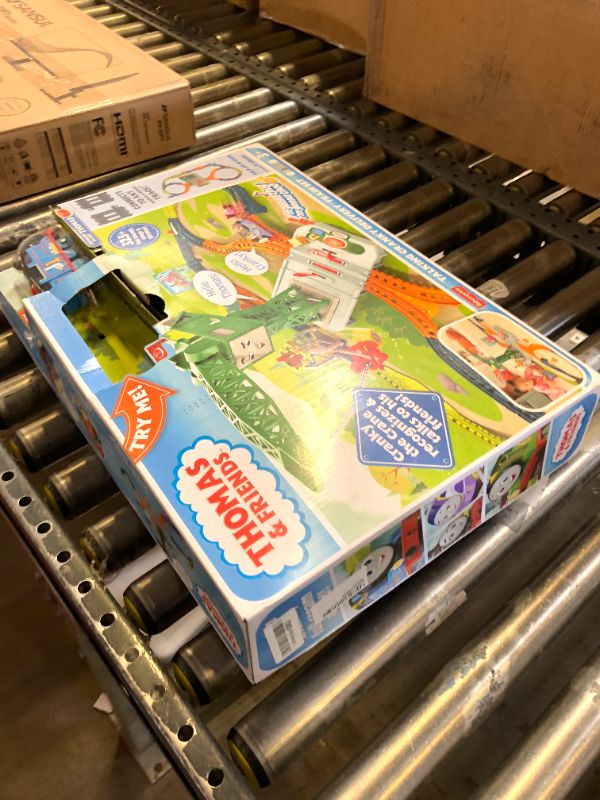 Photo 1 of ?Thomas & Friends Motorized Toy Train Set, Talking Cranky Delivery with Track, Sounds & Phrases for Pretend Play Preschool Kids Ages 3+ Years